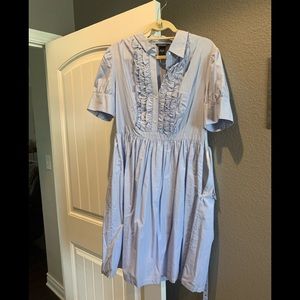 Mods International dress, NWOT, very pretty ruffles on top, zip up side.